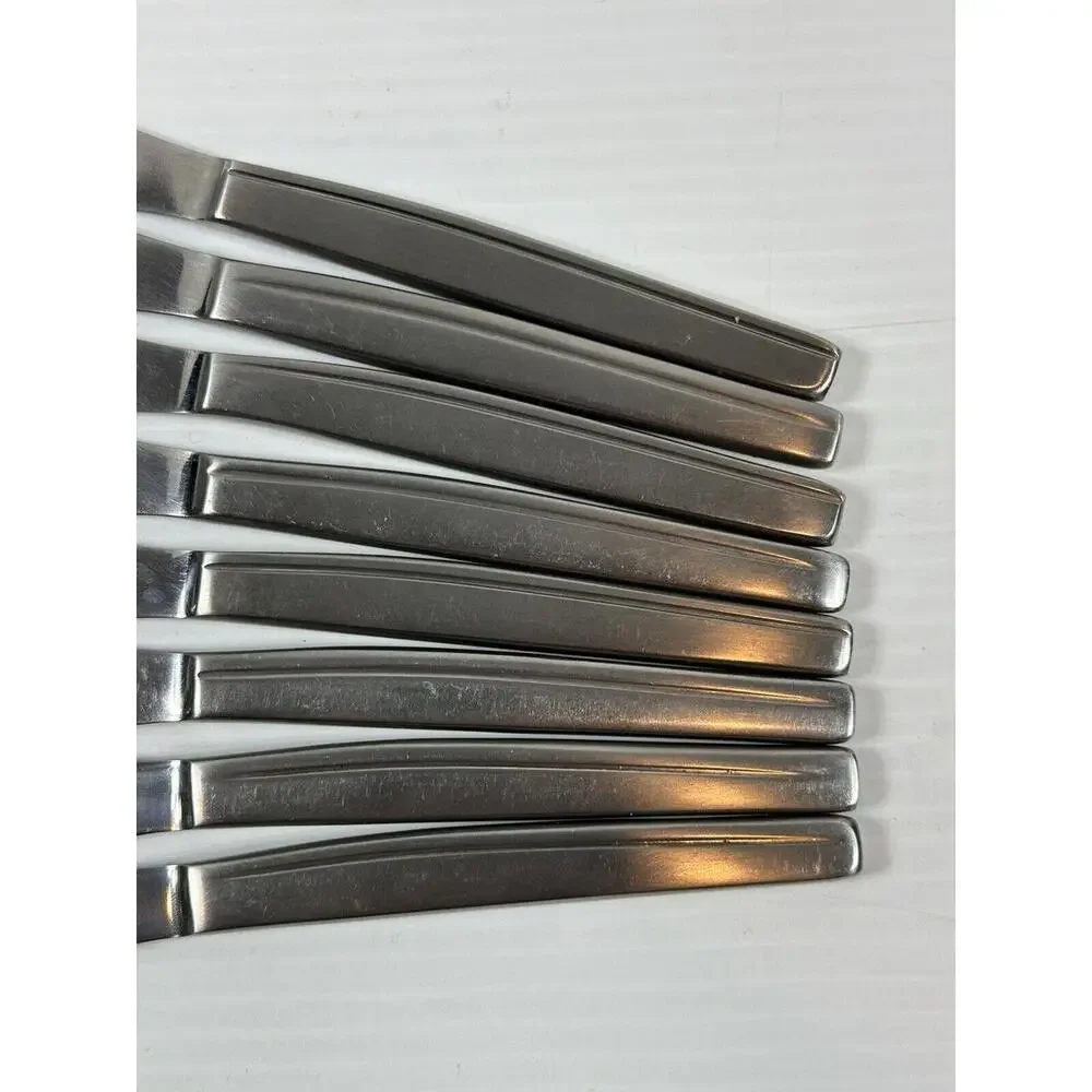 8pc Vintage Sipelia Malta Stainless Steel Dessert Knife Sheffield‎ England MCM